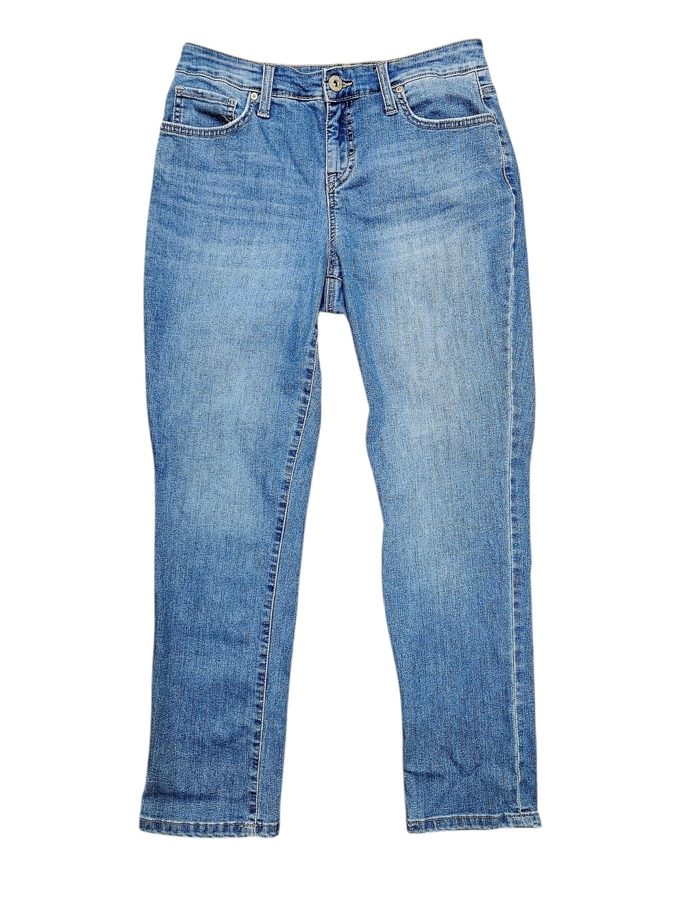 Style & Co. Curvy Girlfriend Medium Blue Straight-Leg Jeans - Picture 3 of 10